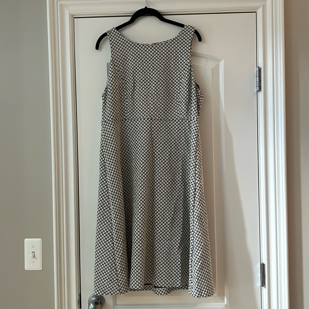 LOFT Outlet Black and White Dress, Size 14
